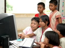 Projects of helping to reduce digital illiteracy at the border of Thailand and Burma.
