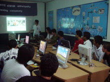 Projects of helping to reduce digital illiteracy at the border of Thailand and Burma.