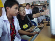Projects of helping to reduce digital illiteracy at the border of Thailand and Burma.