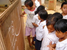 Projects of helping to reduce digital illiteracy at the border of Thailand and Burma.